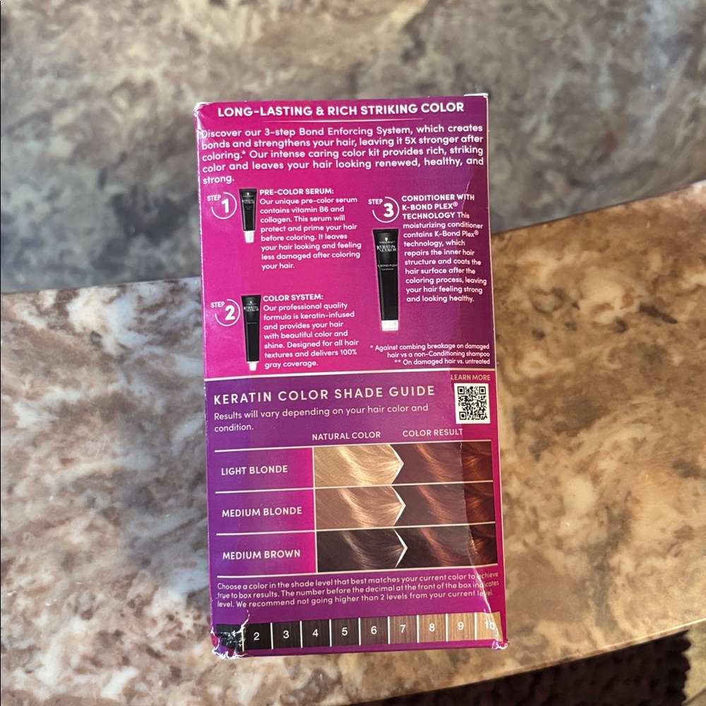 Keratin Color Medium Auburn Hair Dye - Picture 3 of 4
